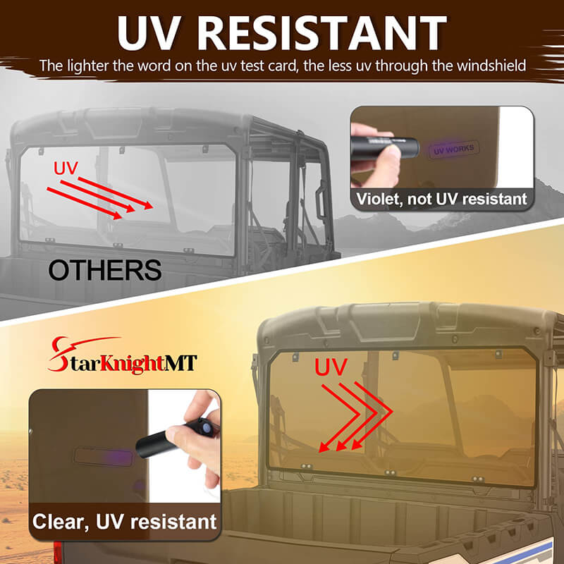 uv resistant of the rear windshield