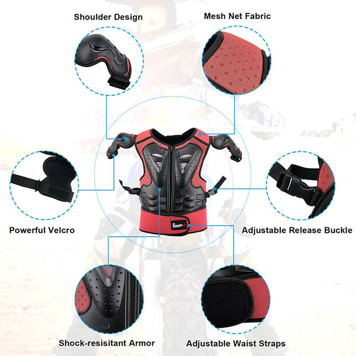 features of the kids armor
