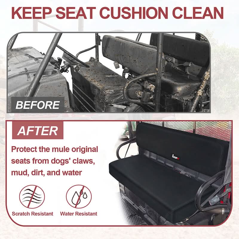 Gray Seat Bottom Cushion Cover For Kawasaki Mule 3010 4000 4010 – Replacement