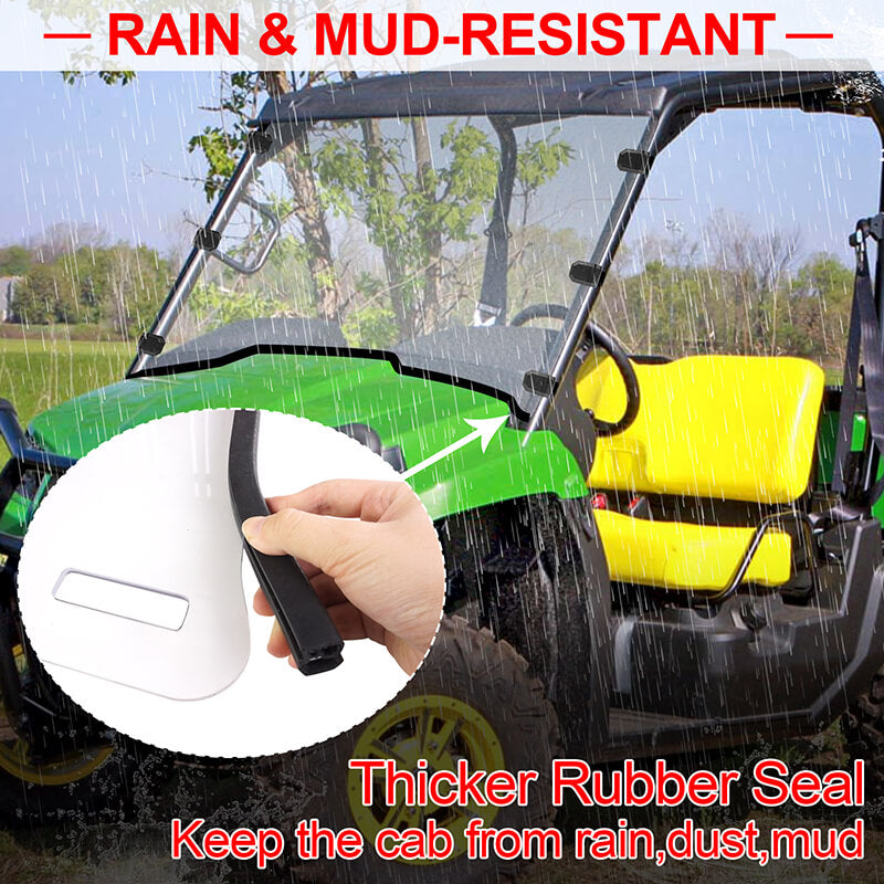 rain and mud resistant windshield