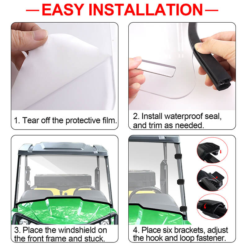 easy installation of the windshield